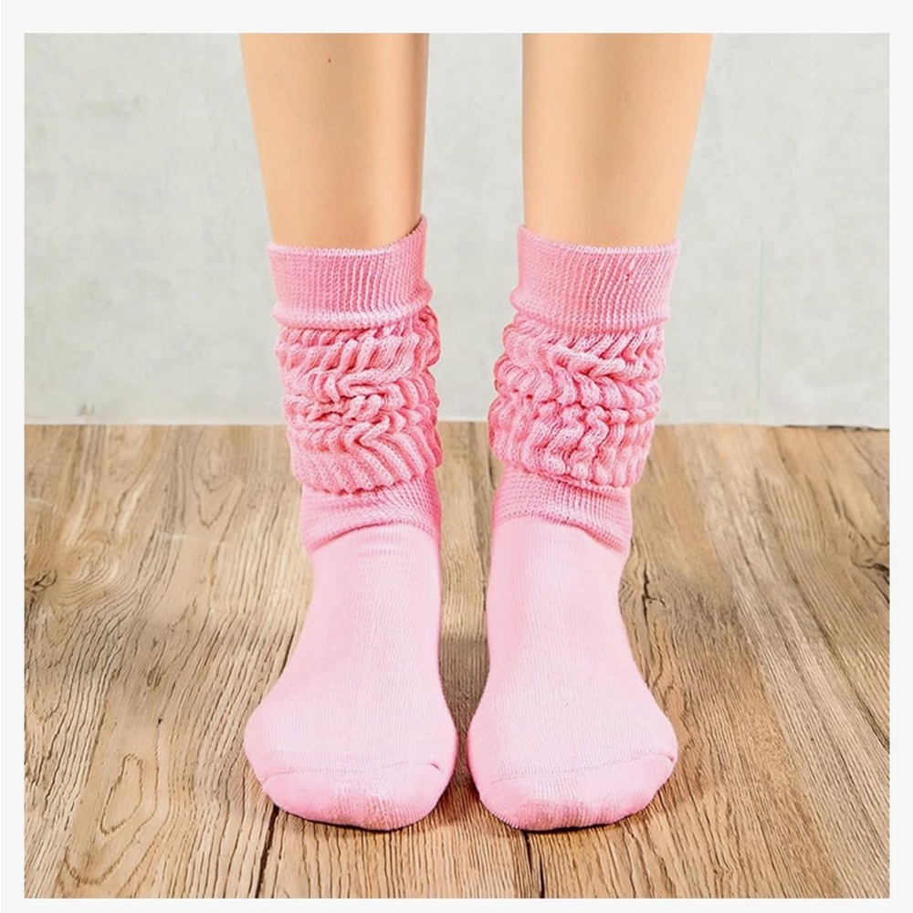 One pair or Bundle 2/$17 or 3/$25 NEW Thick Slouch Cotton Knee High Scrunch Sock